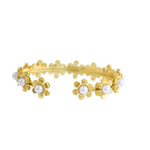 Load image into Gallery viewer, Floral Pearl Bangle