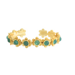 Load image into Gallery viewer, Green Onyx Flower Bangle