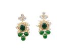Load image into Gallery viewer, Office Auricka Dream Power Green Earrings with Zircon, Crystals and 18k gold plating