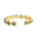 Load image into Gallery viewer, Green Onyx Flower Bangle