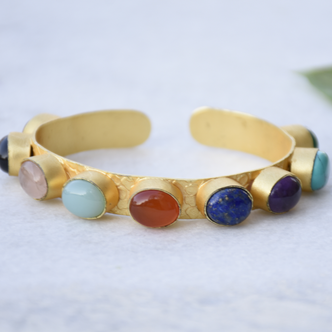 Real Navratna Bangle Cuffs