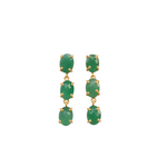 Load image into Gallery viewer, Green Onyx 3 Tier Earring