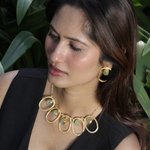 Load image into Gallery viewer, Prehnite Geometry Handmade Necklace Set