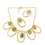 Load image into Gallery viewer, Prehnite Geometry Handmade Necklace Set