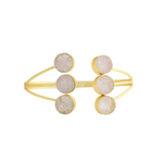 Load image into Gallery viewer, Rose Quartz Handmade Gold plated Bangle