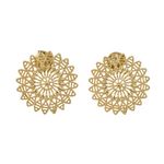 Load image into Gallery viewer, Celestial nature inspired sun abstract circle round lightweight dailywear studs