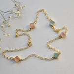 Load image into Gallery viewer, Minimal dainty multicolor adjustable neckpiece perfect for everyday vacation wear or gifting antitarnish lightweight chain