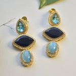 Load image into Gallery viewer, Luxe zircon crystal embellished shiny partywear wedding bridesmaid bridal anniversary gift for her lightweight earrings