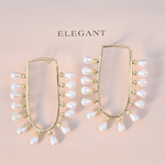 Load image into Gallery viewer, Statement fancy hypoallergenic pearl earrings