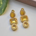 Load image into Gallery viewer, Modern Auricka Bridal Statement Earring with Crystal with Zircon and 18k gold plating
