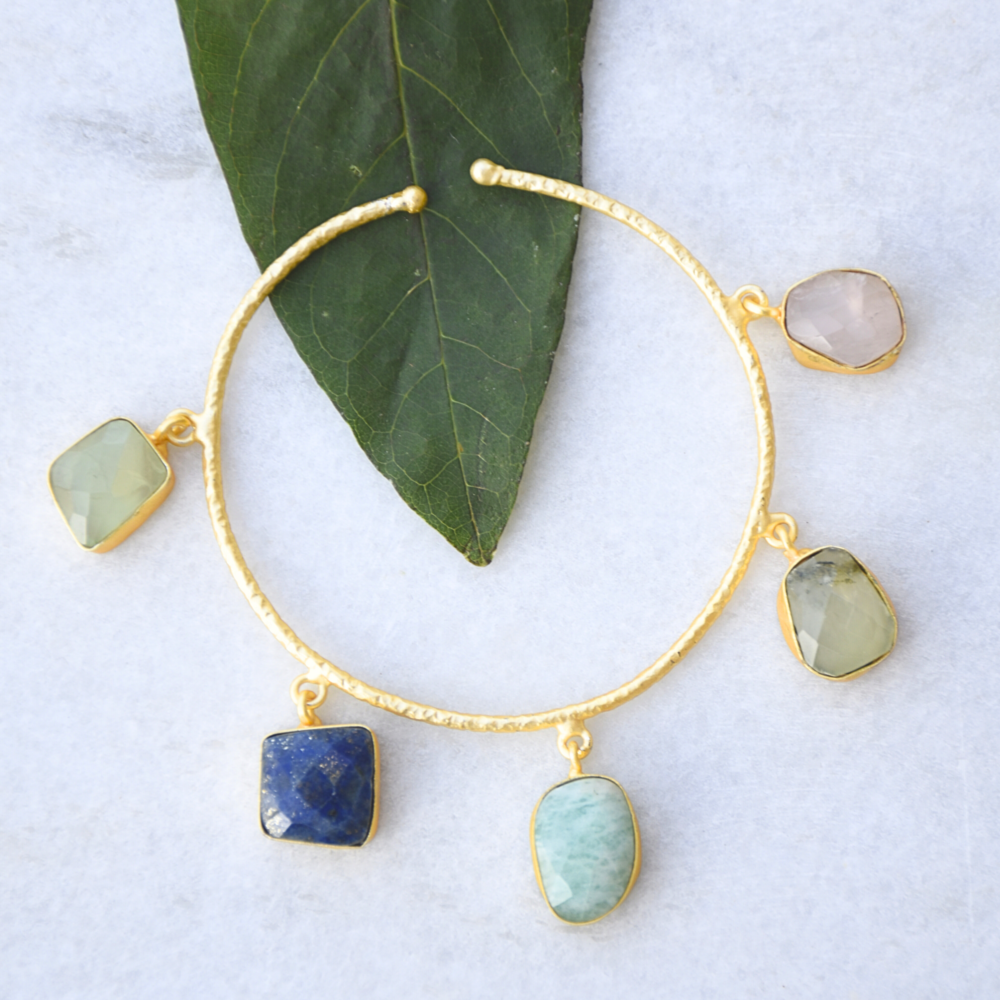 Semiprecious Multicolour playful bangle