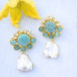 Load image into Gallery viewer, Brass statement designer earrings