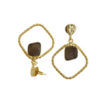 Load image into Gallery viewer, Gold-Plated Brass Earrigs