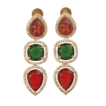 Load image into Gallery viewer, Gift Auricka Colourful Dangle Earrings with Crystal with Zircon and 18k gold plating