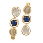 Load image into Gallery viewer, Office Auricka Sparkling Dangle Earrings with Crystal and Zircon and 18k gold plating