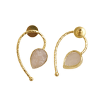 Load image into Gallery viewer, Rose Quartz Stud Earrings