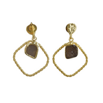 Load image into Gallery viewer, Gold-Plated Brass Earrigs