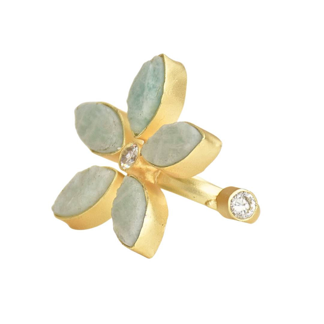 Floral Amazonite Ring