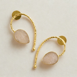 Load image into Gallery viewer, Rose Quartz Stud Earrings