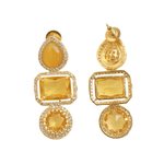 Load image into Gallery viewer, Genz Auricka Bridal Statement Earring with Crystal with Zircon and 18k gold plating