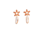 Load image into Gallery viewer, Gift Auricka Celestial Pearl Drop Earrings with Pearl, Crystals and 18k gold plating