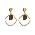 Load image into Gallery viewer, Gold-Plated Brass Earrigs