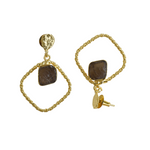 Load image into Gallery viewer, Gold-Plated Brass Earrigs