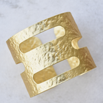 Load image into Gallery viewer, Bold Gold Plated Cuff Bangle