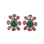 Load image into Gallery viewer, Gift Auricka Charming Crystal Studs with Crystals and 18k gold plating
