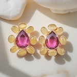 Load image into Gallery viewer, Modern Auricka Statement Crystal Earring with Crystals and 18k gold plating