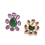 Load image into Gallery viewer, Genz Auricka Charming Crystal Studs with Crystals and 18k gold plating