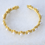 Load image into Gallery viewer, Floral Pearl Bangle