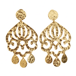 Load image into Gallery viewer, Vintage inspired chandelier designer lightweight festive diwali christmas wedding bridal earrings