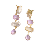 Load image into Gallery viewer, Office Auricka Pearl Flow Dangles Earrings with Pearl, Crystals and 18k gold plating