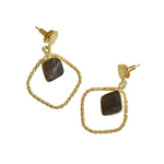 Load image into Gallery viewer, Gold-Plated Brass Earrigs