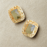 Load image into Gallery viewer, Prehnite Gold Plated Studs
