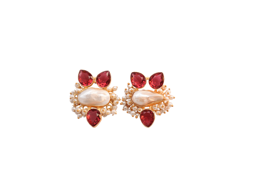 Statement Baroque Pearl Earring Studs