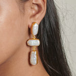 Load image into Gallery viewer, Geometric inspired abstract design unique partywear vacation office easy to style earrings

