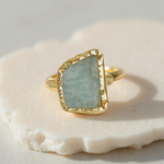Load image into Gallery viewer, Bold modern easy to adjust amazonite ring

