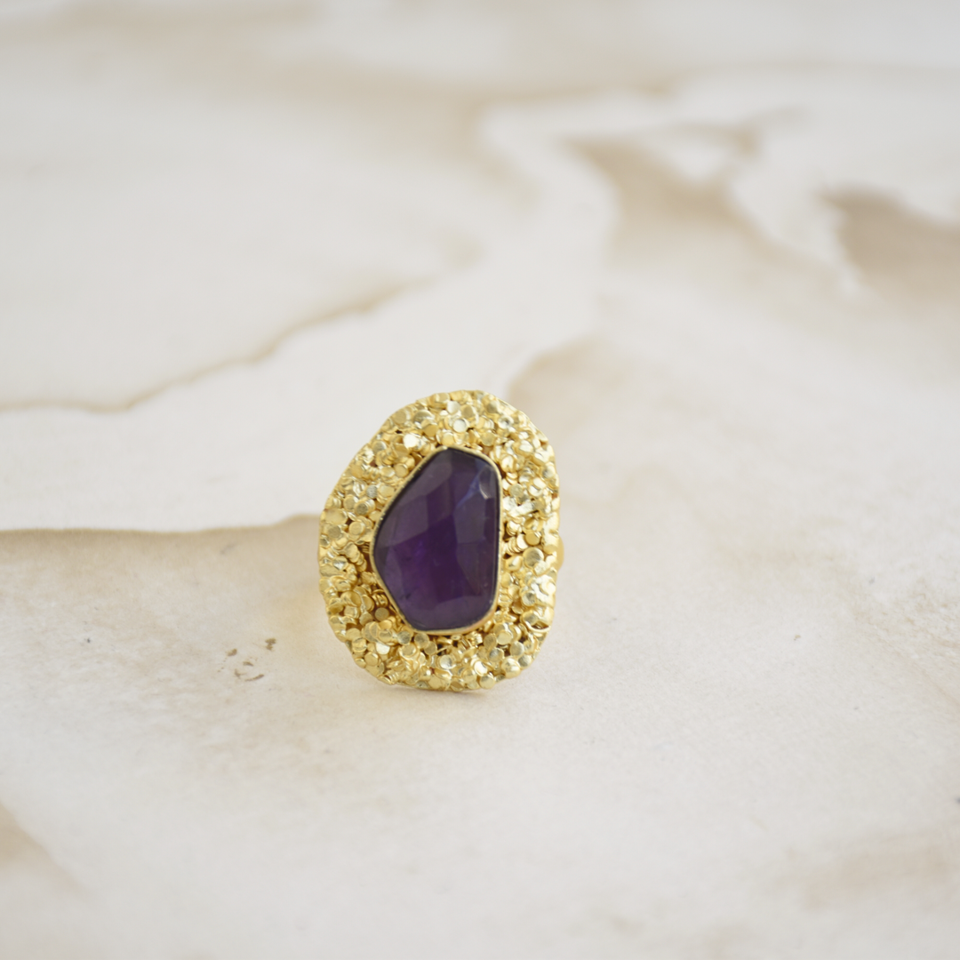 Fancy semi precious statement ring