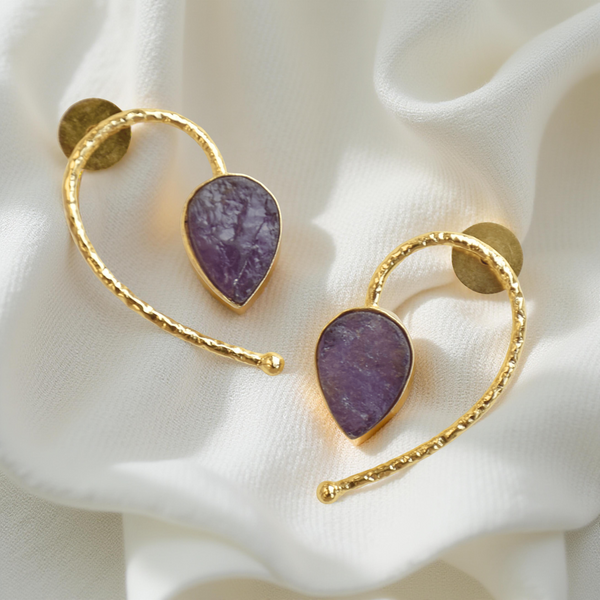designer fashion jewelry earrings in Amethyst