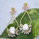 Load image into Gallery viewer, Designer baroque pearl lightweight earrings
