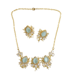 Load image into Gallery viewer, Party festive wedding bridesmaid bridal crystal embellished necklace set
