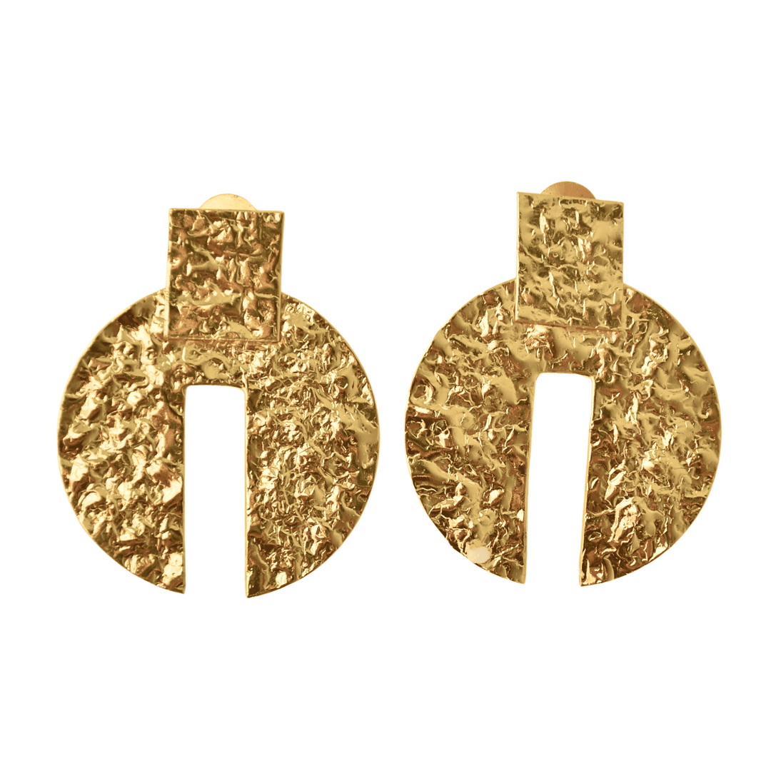 Abstract vintage boho modern luxe handcrafted cocktails vacation must have stud earrings