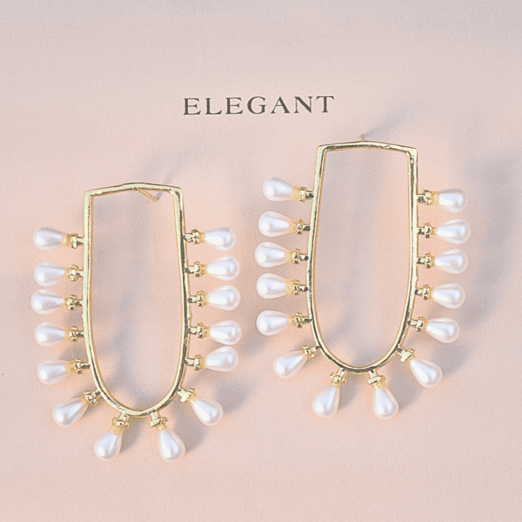 Statement fancy hypoallergenic pearl earrings
