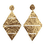 Load image into Gallery viewer, Geometric triangle lightweight dangle handmade easy to style comfortable earrings
