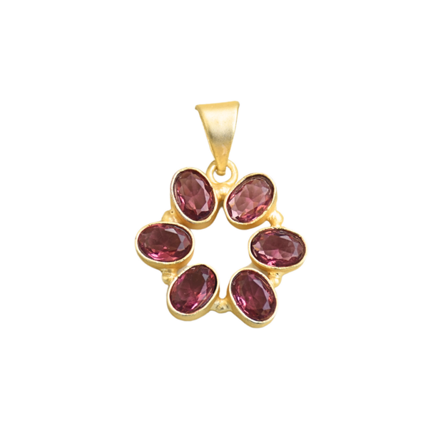 Abstract gold plated brass metal lightweight pendant 