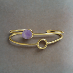 Load image into Gallery viewer, Trending Unique size adjustable cost effective gold plated hypoallergenic lightweight brass bangle
