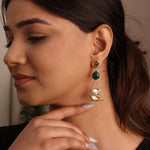Load image into Gallery viewer, Triangular Hammered Earrings

