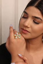 Load image into Gallery viewer, Floral Amazonite Ring
